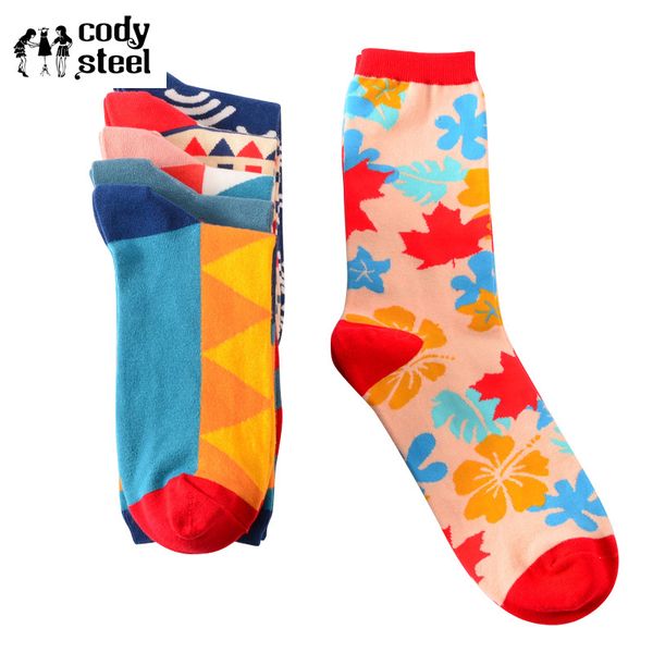 

cody steel british style socks brand man fashion casual male in tube all-match simple happy men 1pairs/lot men's, Black