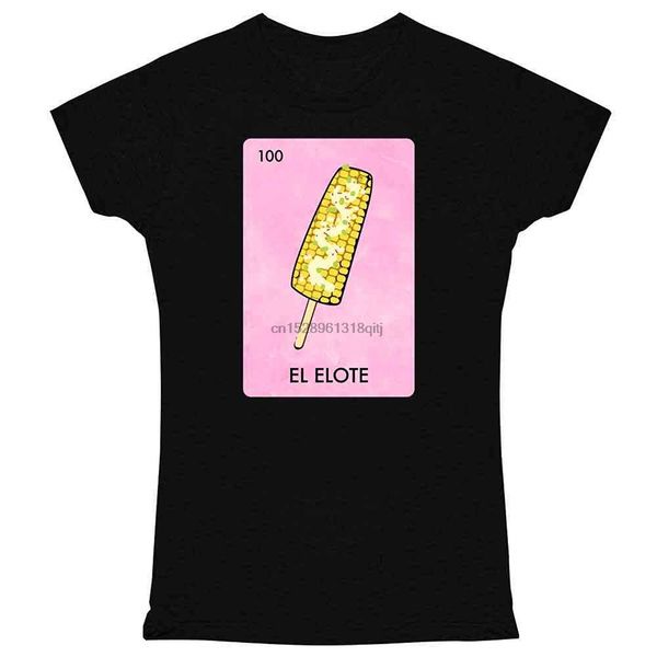 

pop threads el elote mexican lottery parody street corn funny graphic tee t shirt for women