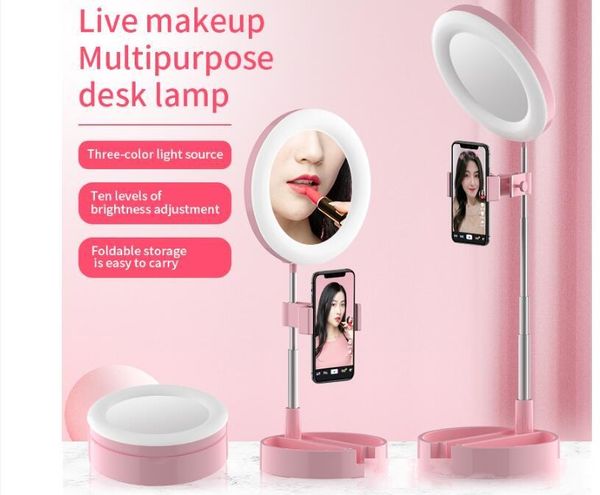 

g3 insnvs light folding integrated ring fill light phone live pgraphy support led camera selfie light tripod lamp