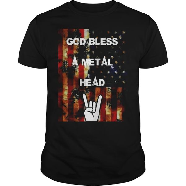 

men short sleeve tshirt bless a metalhead heavy metal t shirt cool women t-shirt