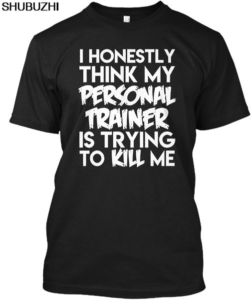 

я честно думаю, что мой личный тренер - пытается популярные tagless tee t-shirt