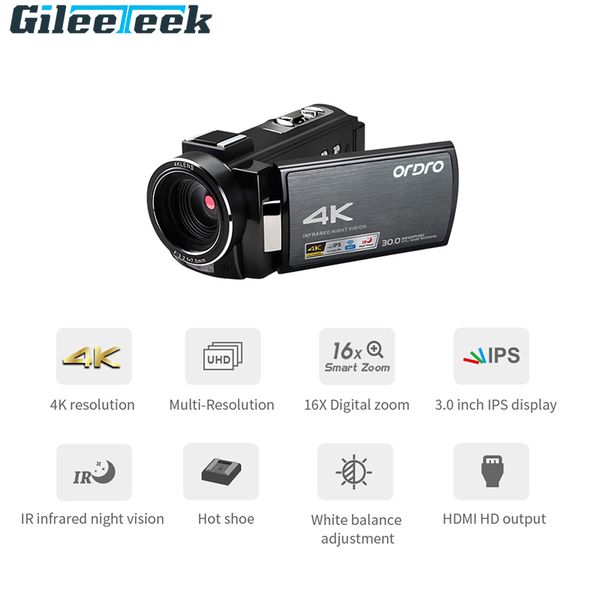 

16x цифровой зум встроенный 2.4g wifi выход hdmi 8.0 cmos сенсор цифровой видеокамеры cordercamera сенсорный экран камеры коротких видеоблог