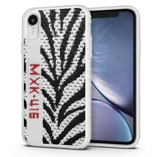 

knitting fabric case for iphone x xs max xr 7 8 6 6s plus hybrid silicone back sport cover shockproof protective phone case