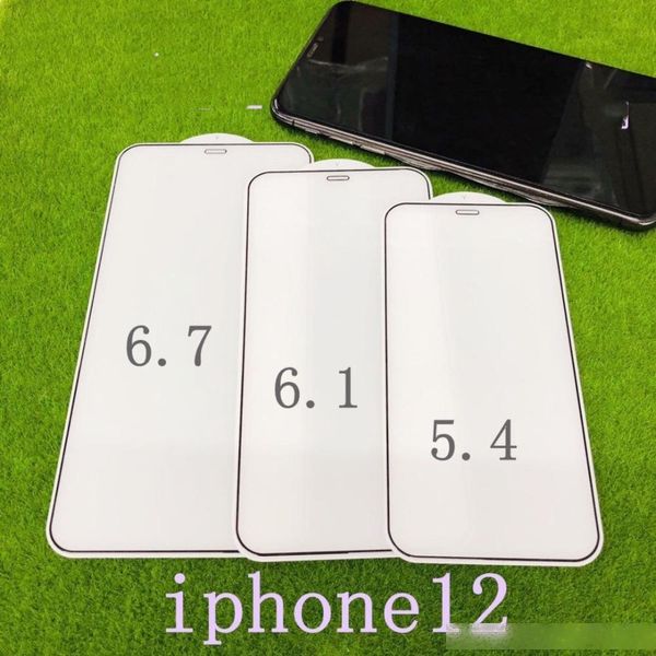 

2020 full glued cover screen protector for iphone 12 tempered glass full cover for iphone 12 pro max screen protector