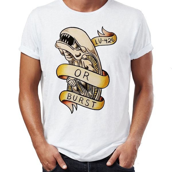 

men's t shirt alien chestburster scary awesome illustration artwork printed tee