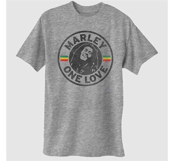 

men's short sleeve one love graphic t-shirt gray cool gift personality tee tshirt