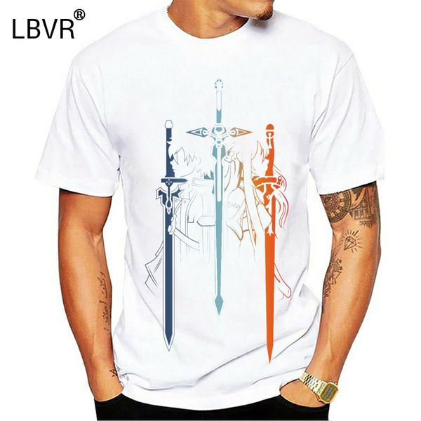 

t shirts short fashion men kirito and asuna form sword art online sword art online sao kirito asuna tshirt men