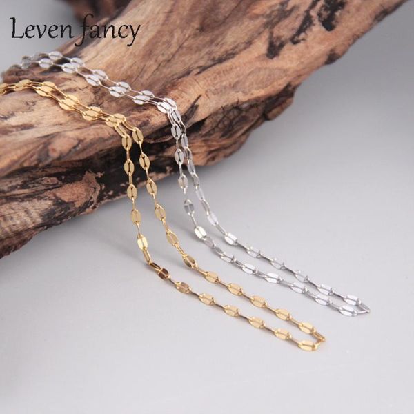 

chains girls 925 sterling silver gold sequin chain necklaces women simple sweater pig nose necklace statement choker jewelry