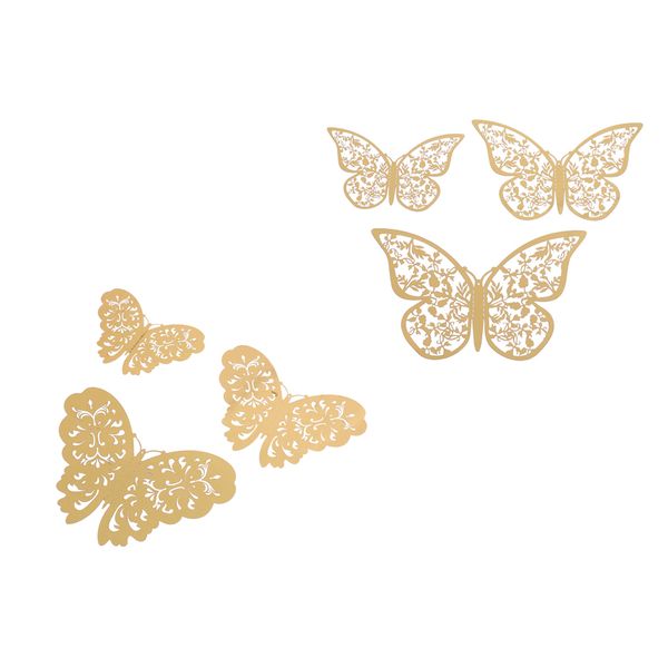 

24pcs romantic art decal wall stickers 3d butterfly mixed sizes room home party wall decor