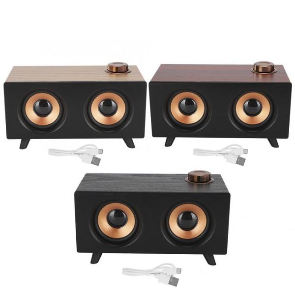 

combination speakers ft-3008 retro wooden mini bluetooth speaker wireless hifi stereo player for computer waterproof