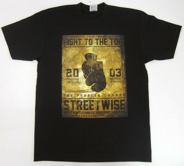 

streetwise rank t-shirt boxing poster tee men black nwt