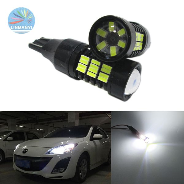 

2pcs t15 clearance lights car led 921 912 t10 w16w t15 4014 54smd white 12v highlight reversing lights taillights driving