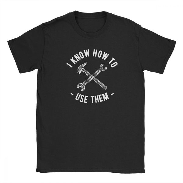 

midnite star men t-shirts i know how to use them mens tools mechanic funny pure cotton tee shirt car fix engineer t shirt