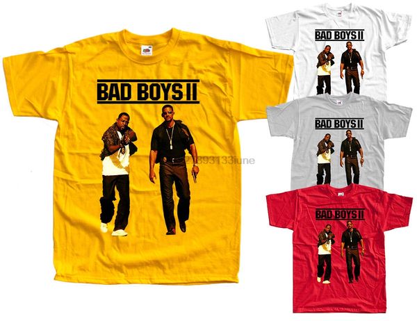 

bad boys ii v2 movie poster will smith dtg t-shirt white all sizes s-3xl