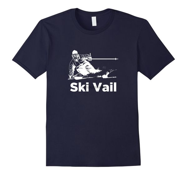 

retro snow skier - ski vail colorado t shirt
