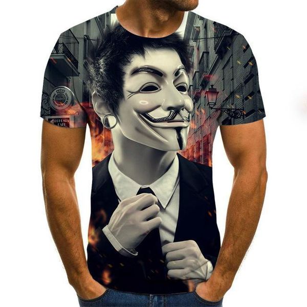 

wild face horror new joker 3d print shirts comics plus size humor men clothing
