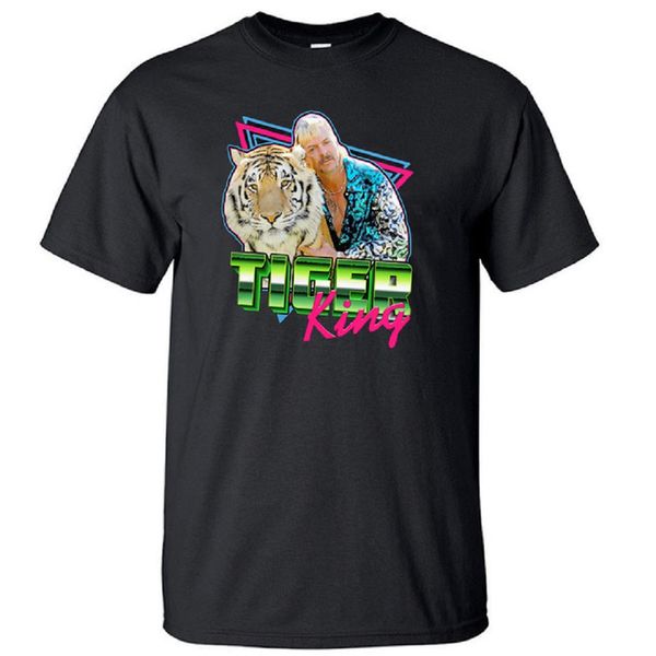 

2020 new summer tiger king funny joe exotic retro 80s style digital direct printing pure cotton t-shirt