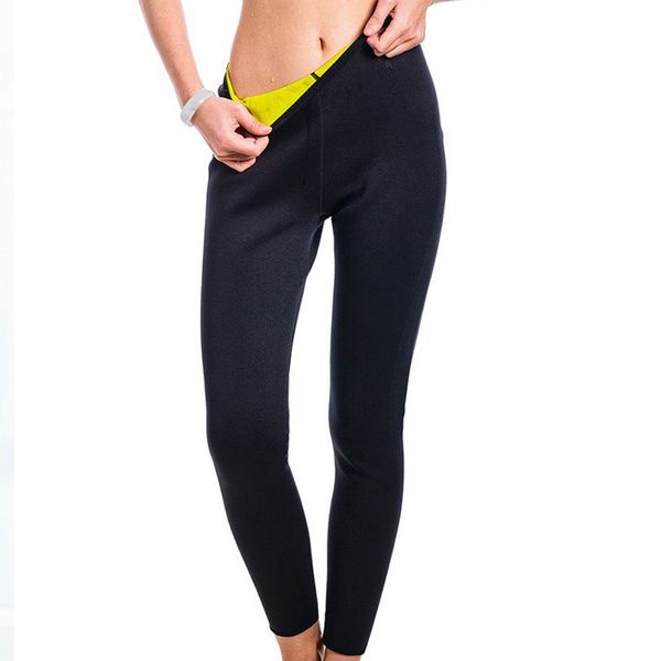 

yoga outfits womens slimming neoprene thermo long pants leggings latex waist girdle cincher trainer sweat body shapers, White;red