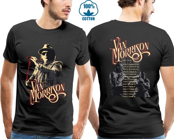 

новый van morrison tour 2017 с дата t shirt men's черный размер s 4xl 011977