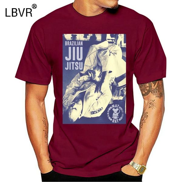 

сыпучие black men tshirts homme тройники bjj мат rat футболка грейси бразильское джиу джитсу tee tops поезда борца печать t-shirt mens