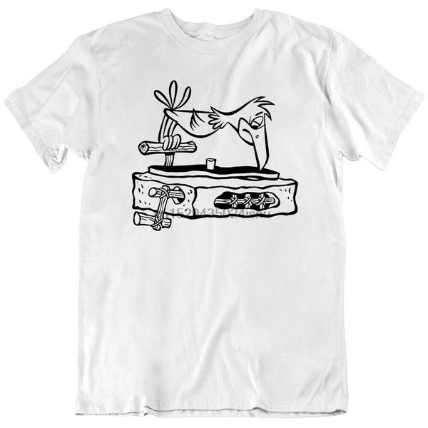 

retro cartoon flintstones record player fun t shirt(1