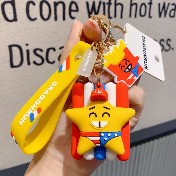 

2020 мультфильм sea world летний отпуск морская звезда кукла брелок брелок keyring pu автомобиля подвеска брелок женщины подарков, Silver