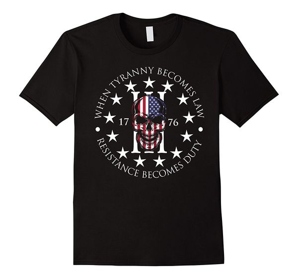 

2019 new summer casual tee shirt when tyranny becomes law three percenter t-shirt