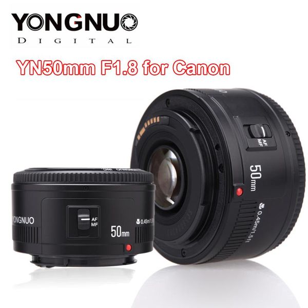 

yongnuo yn50mm yn50 f1.8 объектив камеры ef 50mm af mf объективы для canon rebel t6 eos 700d 750d 800d 5d mark ii iv 10d 1300d yongnuo