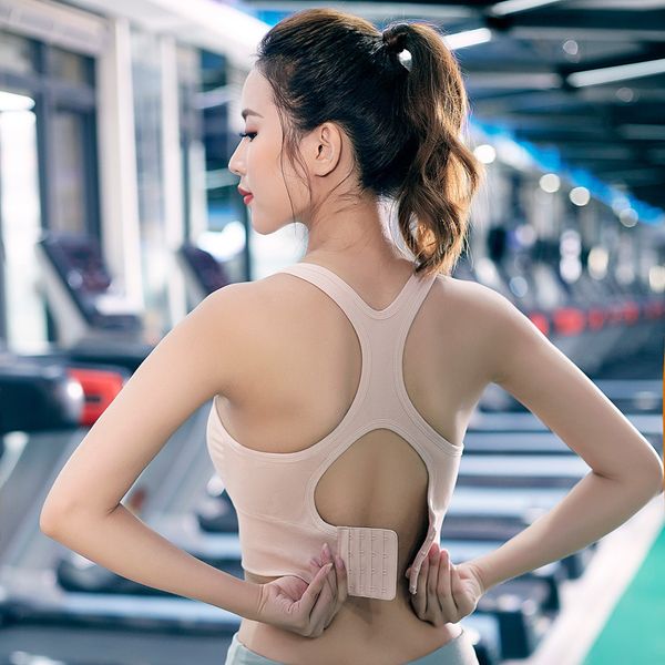 

ударопрочный собраны спортивные кнопки бюстгальтер задний ряд регулируемый ход фитнес полая красивый назад нижнее белье, White;black