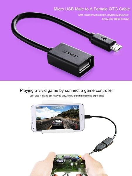 

micro usb male to a female otg cable adapter for samsung huawei xiaomi android phone connect u disk keyboard card reader