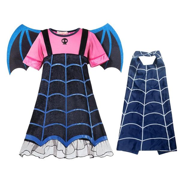 

girl vampirina costumes cosplay vampire party dress up halloween girls dresses for christmas birthday clothes girls 2-12y, Red;yellow