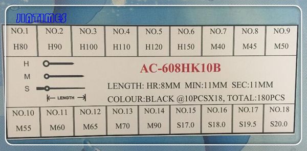 

watch hands silver/gold/black multi style watch hand assortment 180 pieces