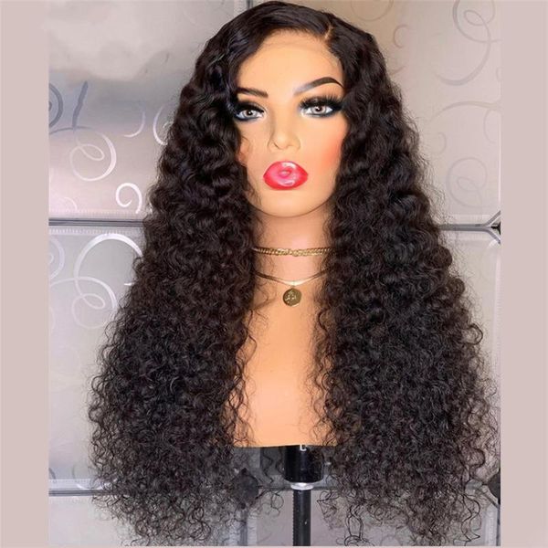 

lace wigs long curly wig front human hair with baby 5*5 pu silk base natural hairline bleached knots side part curl, Black;brown