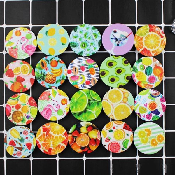 

100pcs universal ring holder for tablet ipad cell phones iphone 11 pro xr xs max samsung lg moto fruit design bracket grip socket stand