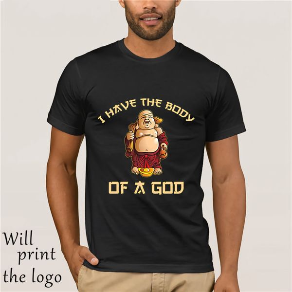 

ik heb het lichaam van een god grappige boeddha bovenste t-shirt