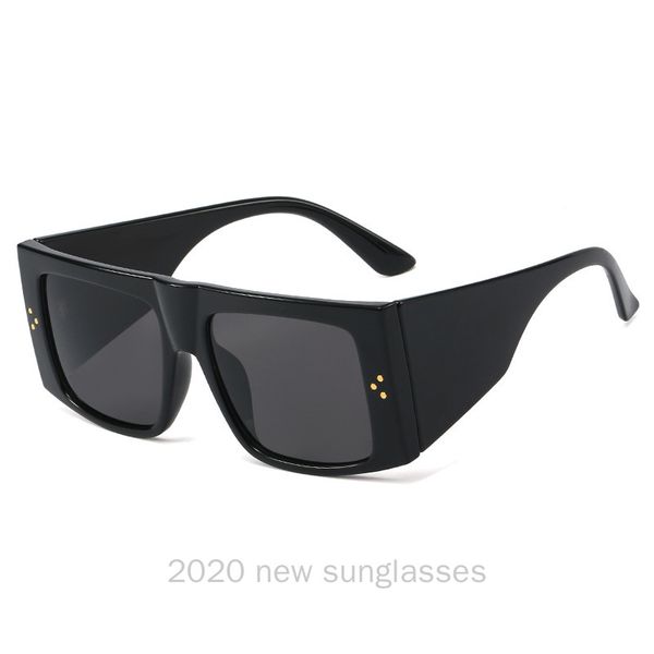 

2020 women sqaure sunglasses retro frame shades gradient sunglasses men's driving goggles uv400 with box nx, White;black