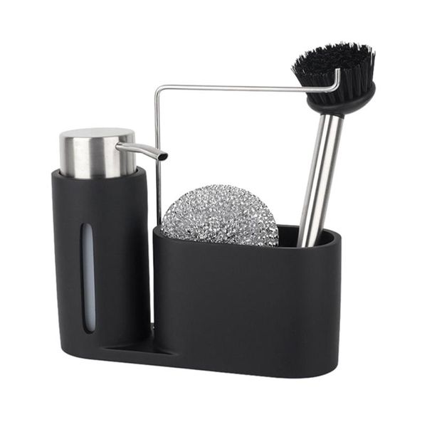 

kitchen bathroom storage shelf stainless steel resin storage rack cleaning set