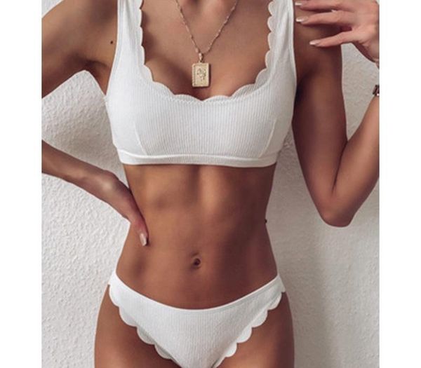 

ranberone двухкусочный купальный костюм sexy bikinis solid push up 2020 горячие продажи проложенный бюстгальтер купальник женский купальник, White;black