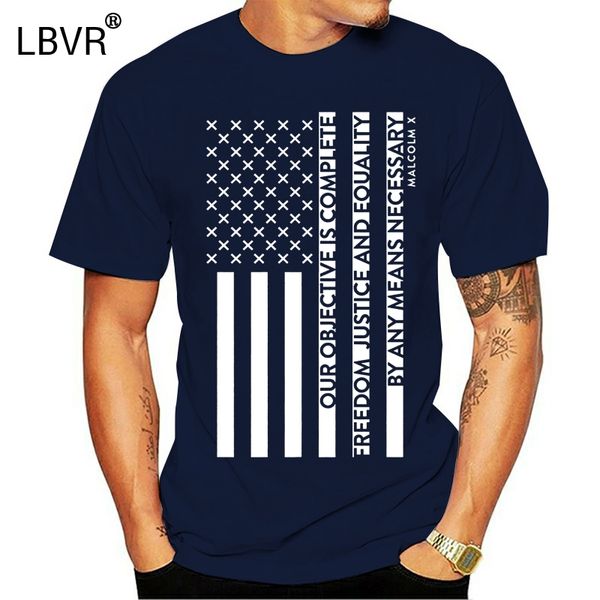 

malcolm x mens t-shirt om flag