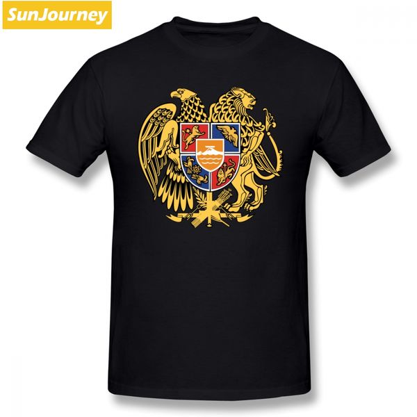 

armenia coat of arms men t shirt hipster street wear big size cotton crewneck short sleeve custom brand clothing