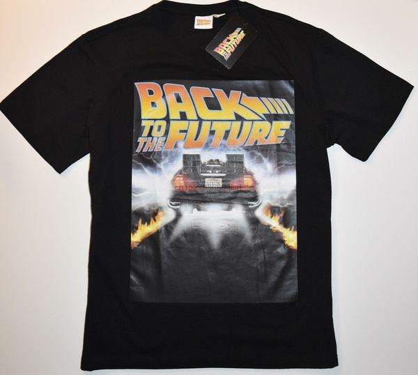 

back to the future t shirt mens outatime logo primark uk sizes m - xxxl