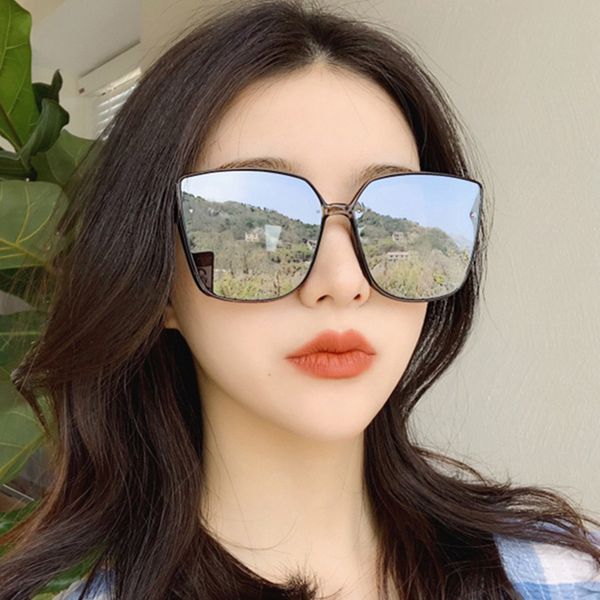 

cat eye women retro sunglasses oversized square women brand designer black frame men sun glasses for female uv400 shades, White;black