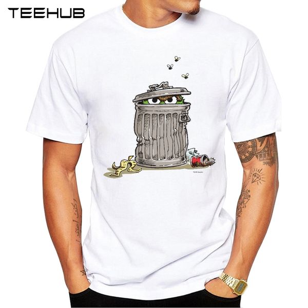 

2019 teehub new cool men's fashion vintage oscar in trash design t-shirt short sleeve o-neck hipster tee