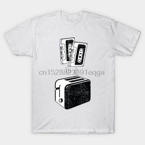 

men short sleeve tshirt tape toaster funny retro vintage cassette design retro t shirt women t-shirt