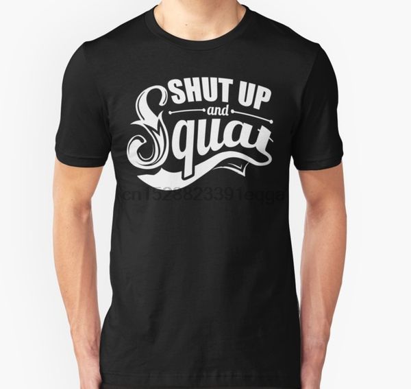 

мужчин с коротким рукавом тенниска shut up and приседания gym фитнес мужская футболка женская футболка
