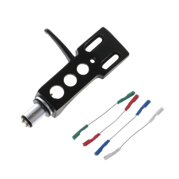

computer speakers 1 set metal turntable headshell mount universal lp phono cartridge replacement phonograph head holder stylus lead wire