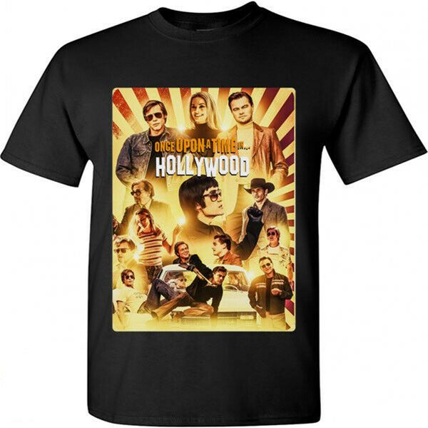

once upon a time in hollywood retro poster black t-shirt usa size s m l xl 2xl vintage tee shirt