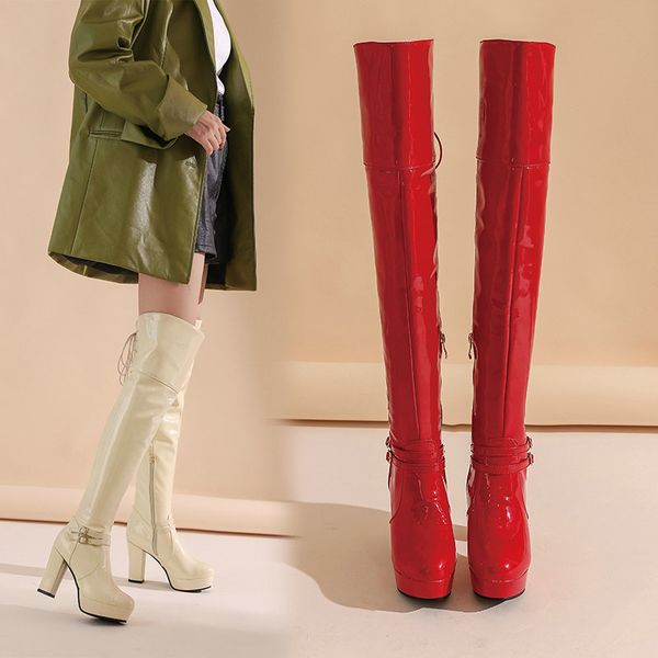 

over-the-knee boots for women super high heels for women party boots, Black