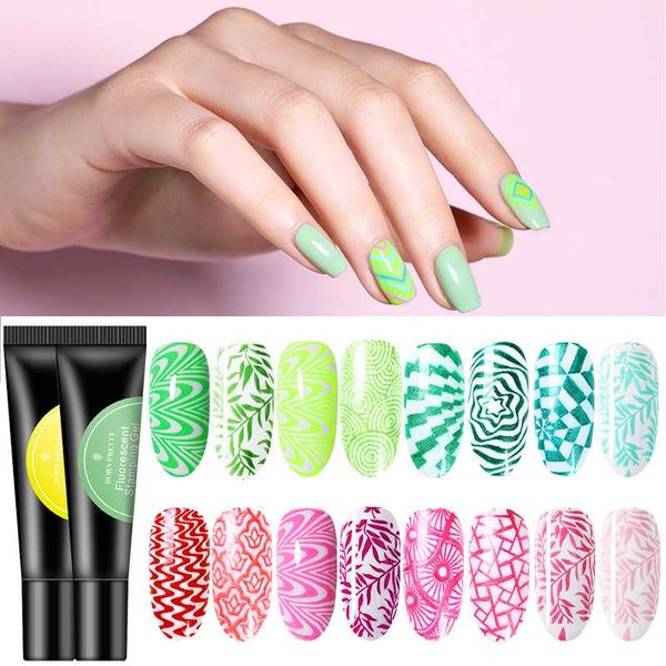 

born pretty 8ml nail stamping gel polish set glittering soak off gel semi permanent uv varnish for diy nails stamping kit, Red;pink