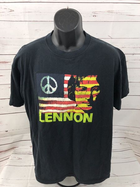 

john lennon give peace a chance 2004 yoko ono lennon size l t-shirt